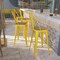 Flash Furniture Yellow Metal Barstool with Back and Wood Seat, 30" High, PK4 4-CH-31320-30GB-YL-WD-GG - alternate 1